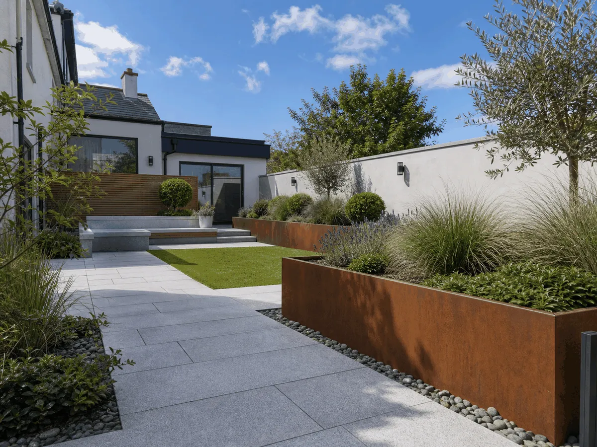 Contemporary garden, Foxrock by Kearney Landscapes